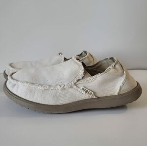 Crocs Avast Canvas Moc Slip-On Loafer Men 9M Beige